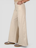 Pantalone palazzo WW31603 denim panna WW31603 PANNA WHITE WISE 