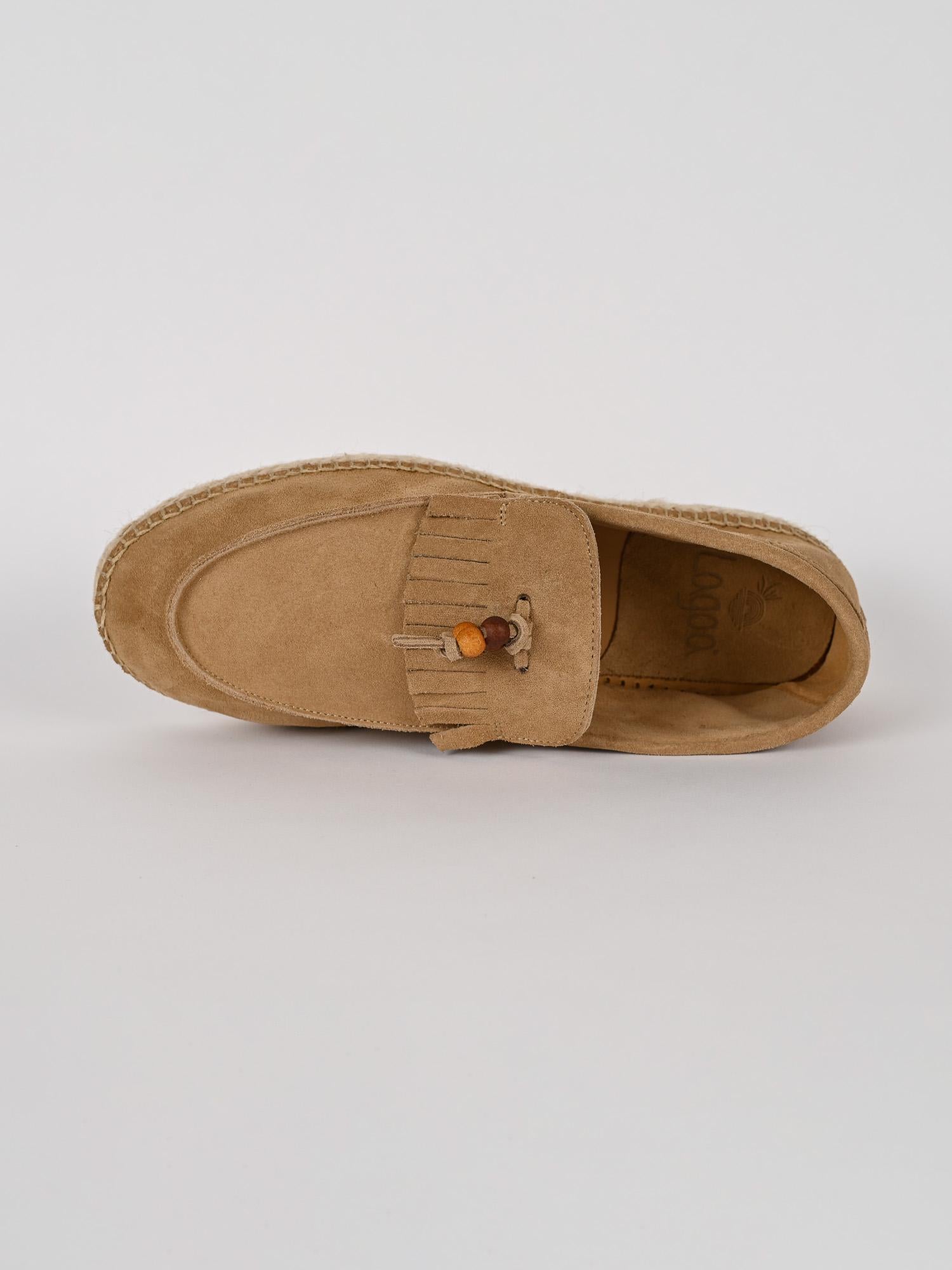 Mocassino frangia LOAFER TREBOL sabbia suede LOAFER FRANGIA ARENA LAGOA 