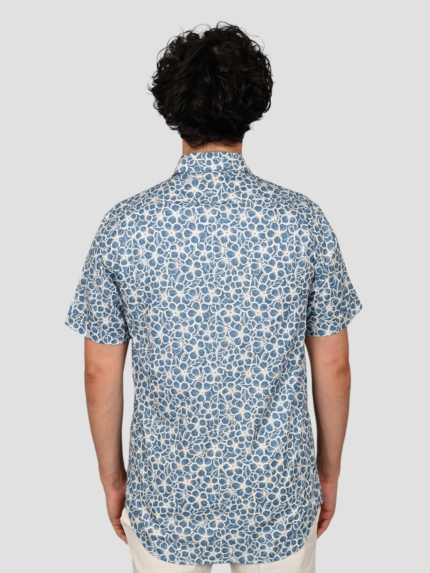 Camicia floreale TA66 8823 celeste TA668823 002 MARCUS 