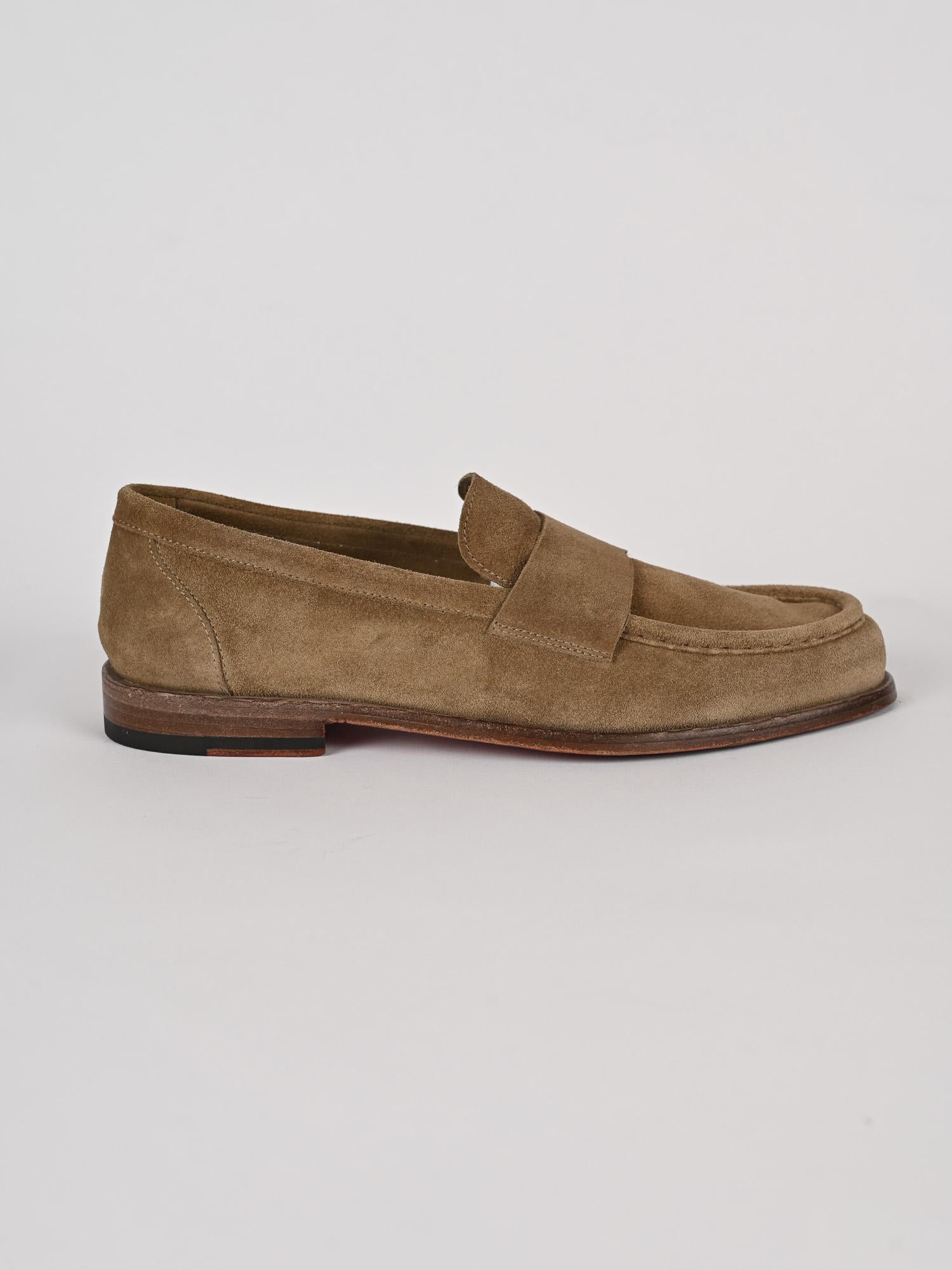 Mocassino uomo camel in pelle velour 1867 VELOUR 2605 CAMEL CORVARI 