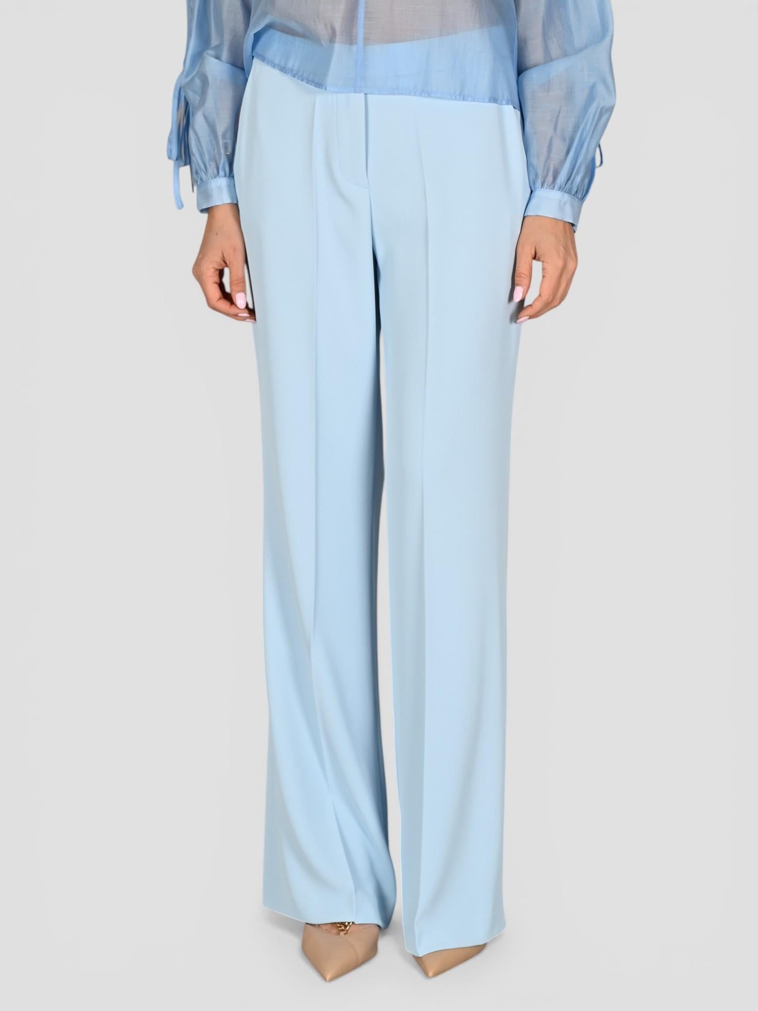 Pantalone celeste vita alta AN21017U AN21017U CELESTE ANITIE' 