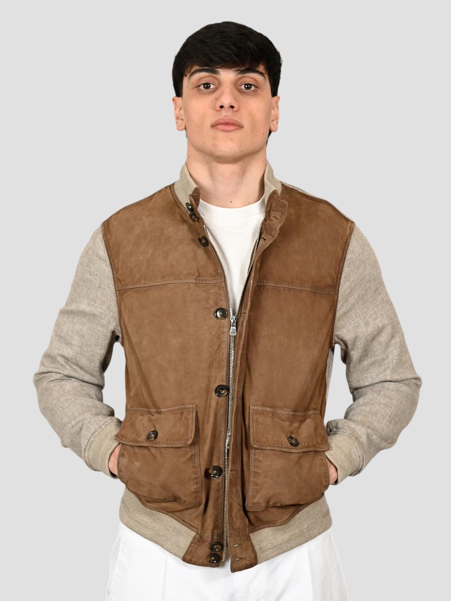 Giubbino TAURUS PERFO TWILL dreamwood TAURUS PERFO TWILL DREAMWOOD THE JACK LEATHERS 