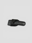 Mule pelle 8557 BLACK intrecciato 8557 BLACK CORRIDONI MILANO 
