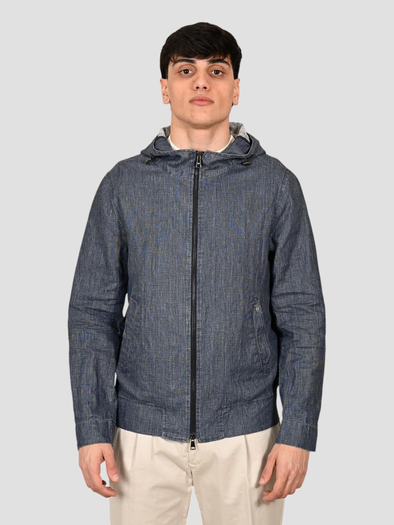 Giubbino blu MILLS 560 lino MILLS560 BLU BOB 