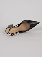 Slingback donna nero block heel A1129000 30001 AREZZO 