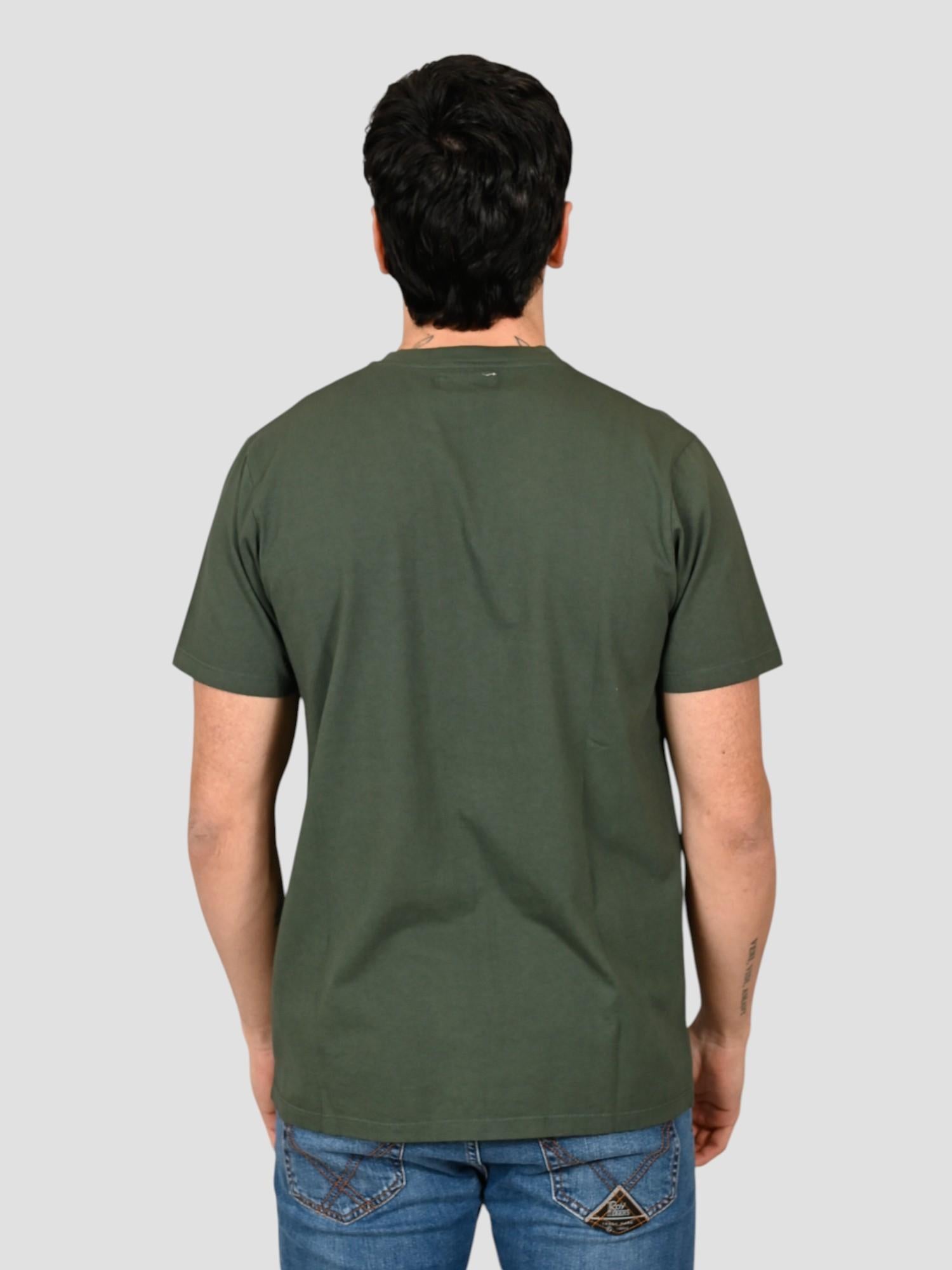 T-shirt university green POCKET MAN POCKET MAN UNIVERSITY GREEN ROY ROGER'S 