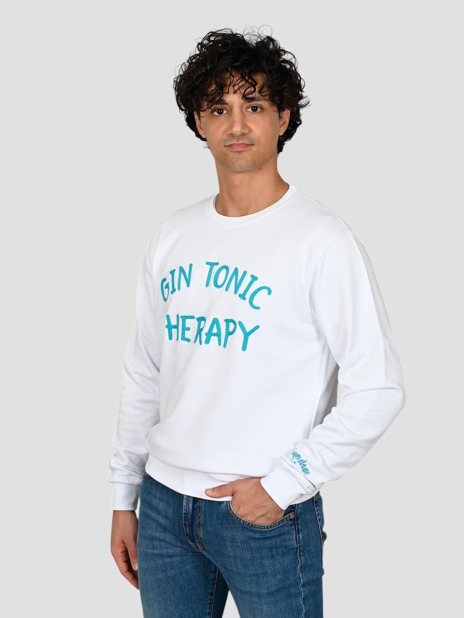 Felpa leggera A1137 BIANCO gin tonic A1137 BIANCO SUPERCULTURE CLOTHING 