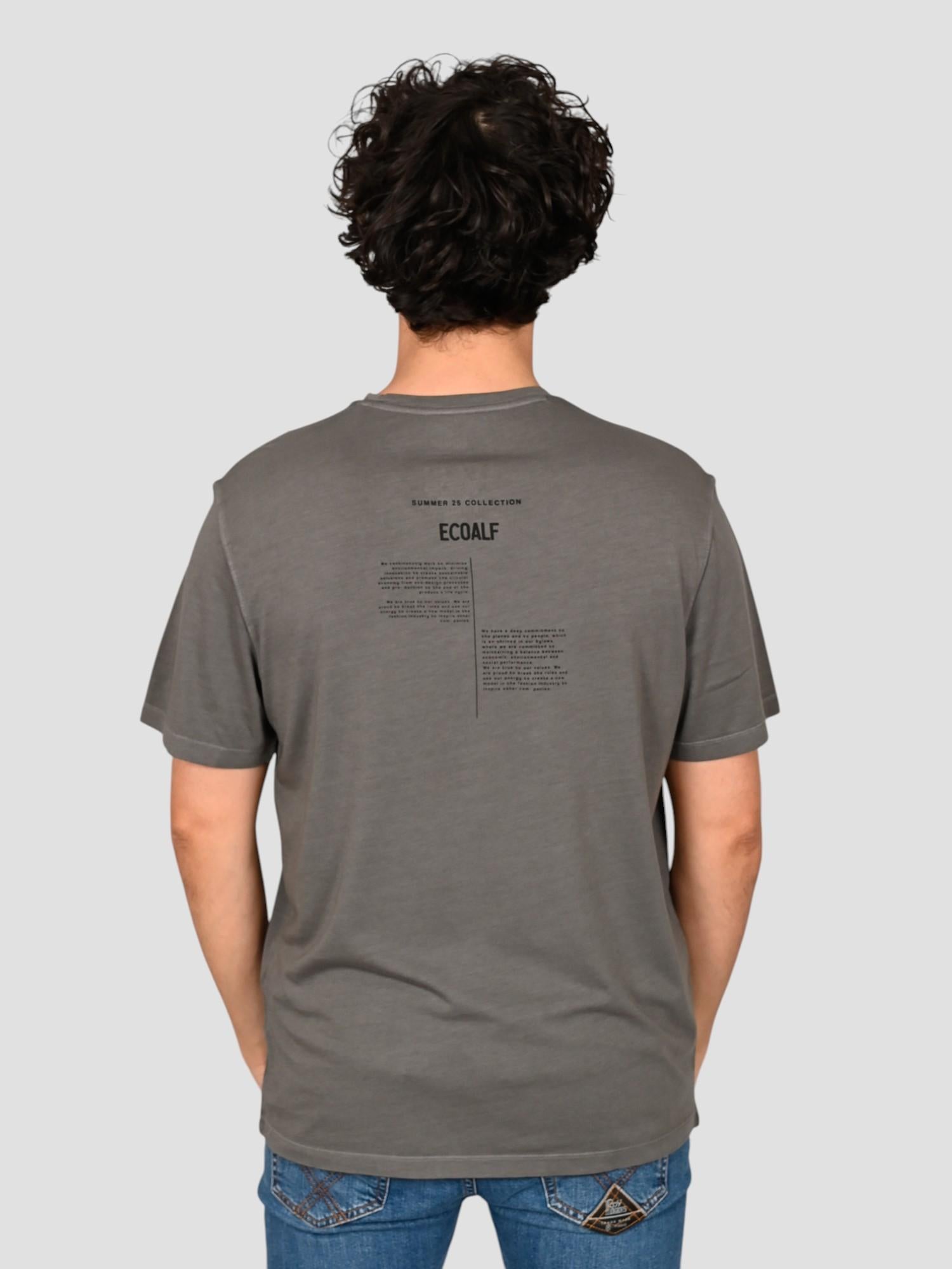 T-shirt sabbia AOMARALF ASPHALT print TS AOMARALF ECOALF 