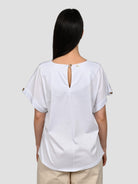 T-shirt risvolto WW31120 bianca WW31120 BIANCO WHITE WISE 