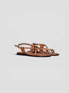 Sandalo cuoio 8176 TAN incrocio 8176 TAN CORRIDONI MILANO 