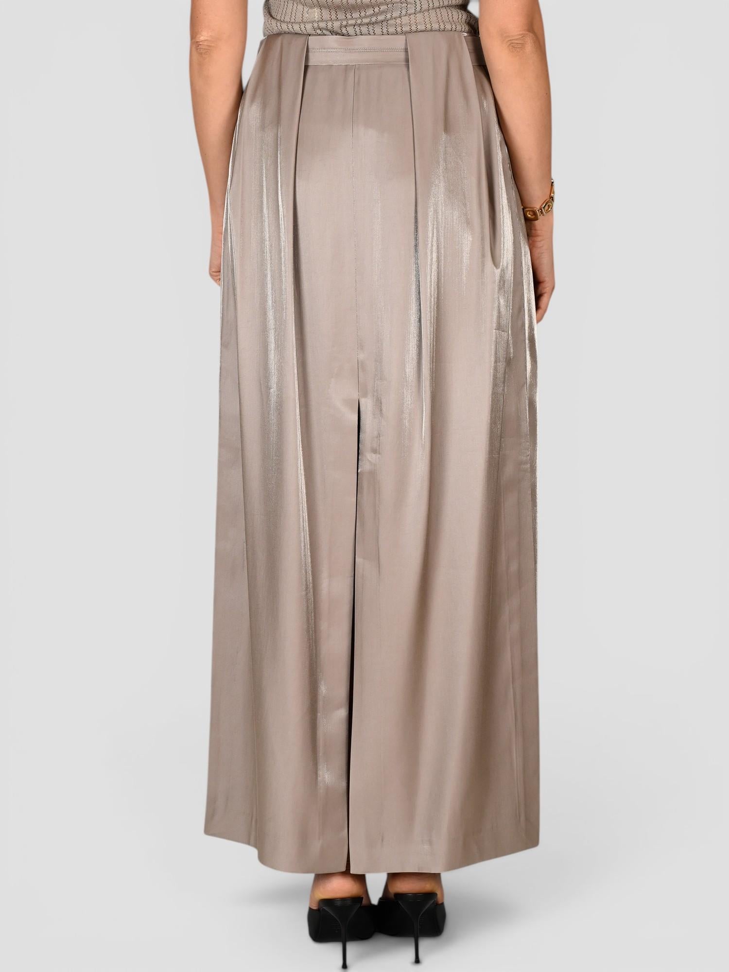 Gonna lunga G050 T003 fluida taupe G050-T003 TAUPE ISABELLE BLANCHE PARIS 