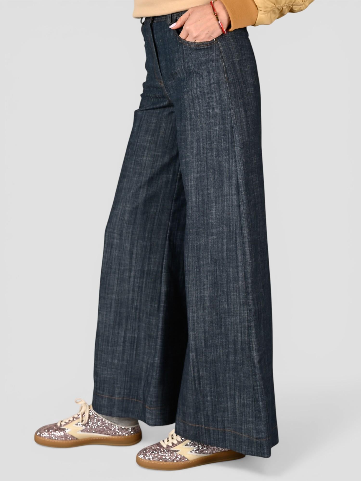 Pantalone palazzo WW31603 denim WW31603 DENIM WHITE WISE 
