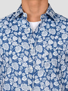 Camicia floreale TA66 8825 blu royal TA668825 003 MARCUS 