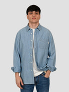 Shirt button down MAN CHAMBRAY SHIRT BOTTON BLEACH ROY ROGER'S 