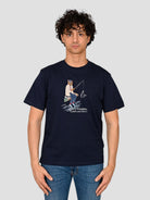 T-shirt blu navy MR. BOX GONE FISHING SS260012 BLUE NAVY INTHEBOX 