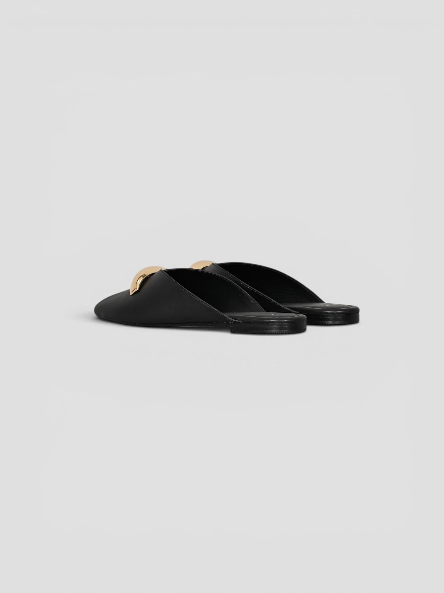 Mule pelle 8641 CHOCOLATE inserto metallico 8641 BLACK CORRIDONI MILANO 