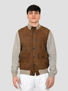 Giubbino WINSTON TWILL suede pecan WINSTON TWILL PECAN THE JACK LEATHERS 