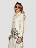 Camicia raso WW31808 stampata floreale WW31808 FLOREALE WHITE WISE 