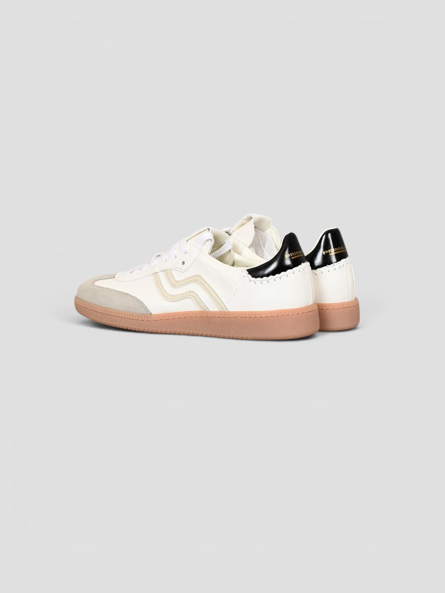 Sneakers pelle 50461 004 bianca nero 51461 004 PRIMABASE 