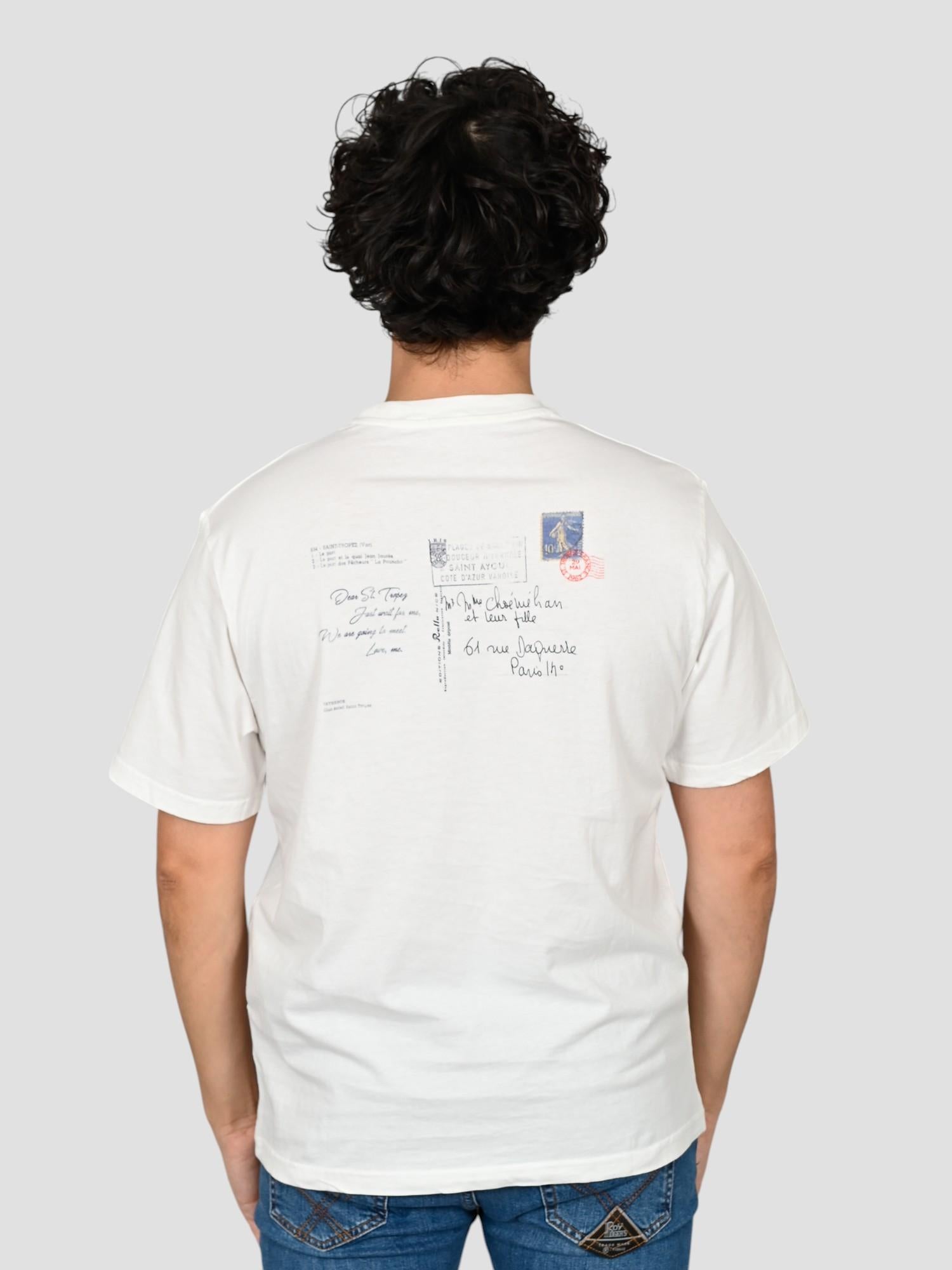 T-shirt panna POCKET POSTCARD SS260016 PANNA INTHEBOX 