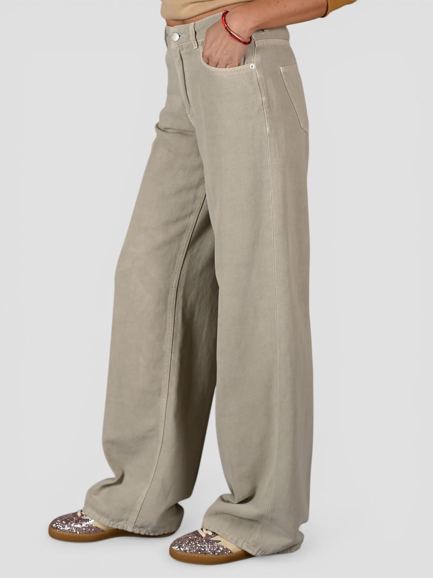 Pantalone taupe ANNA 2410 wide leg ANNA 2410C0184 T0247 SIVIGLIA 