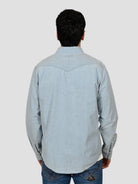 Western shirt MAN CHAMBRAY indigo WESTERN MAN CHAMBRAY ROY ROGER'S 