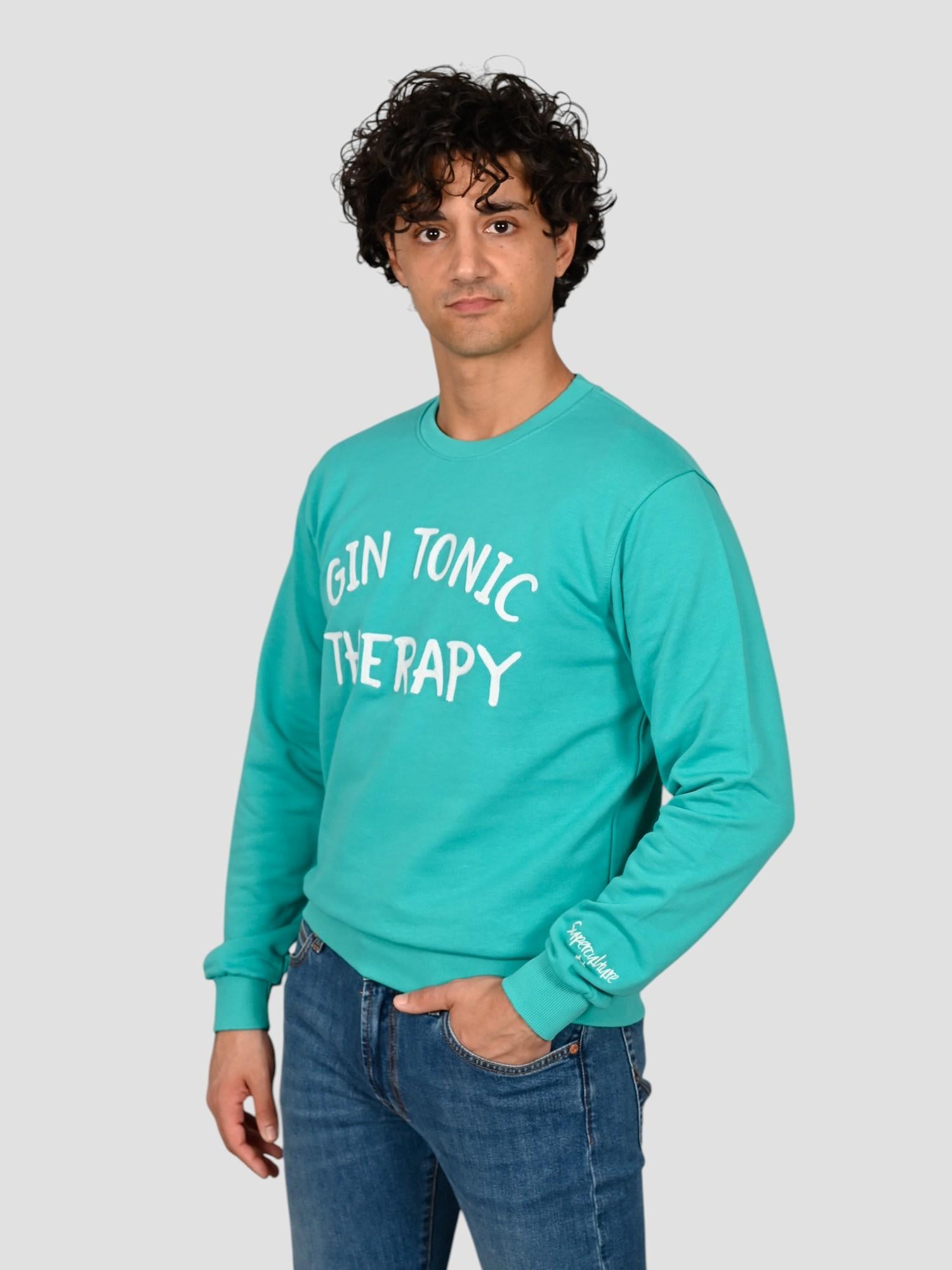 Felpa leggera A1137 VERDE gin tonic A1137 VERDE SUPERCULTURE CLOTHING 