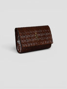 Clutch artigianale in pelle stampa cocco moro POCHETTE COCCO ALBERTO LUTI 