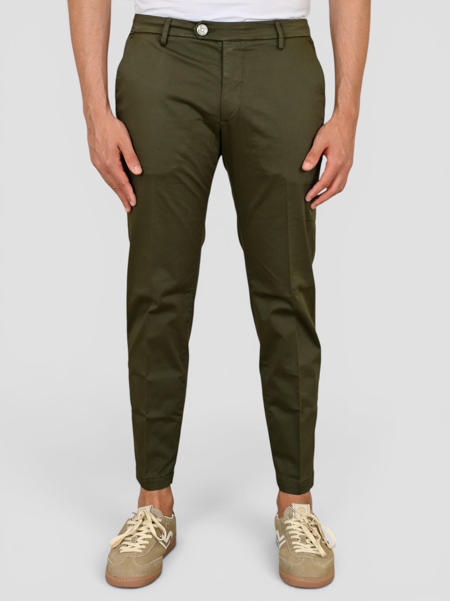 Chino verde STEFANO ventre piatto raso STEFANOT1 VERDE VANDOM 
