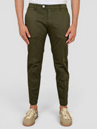Chino verde STEFANO ventre piatto raso STEFANOT1 VERDE VANDOM 