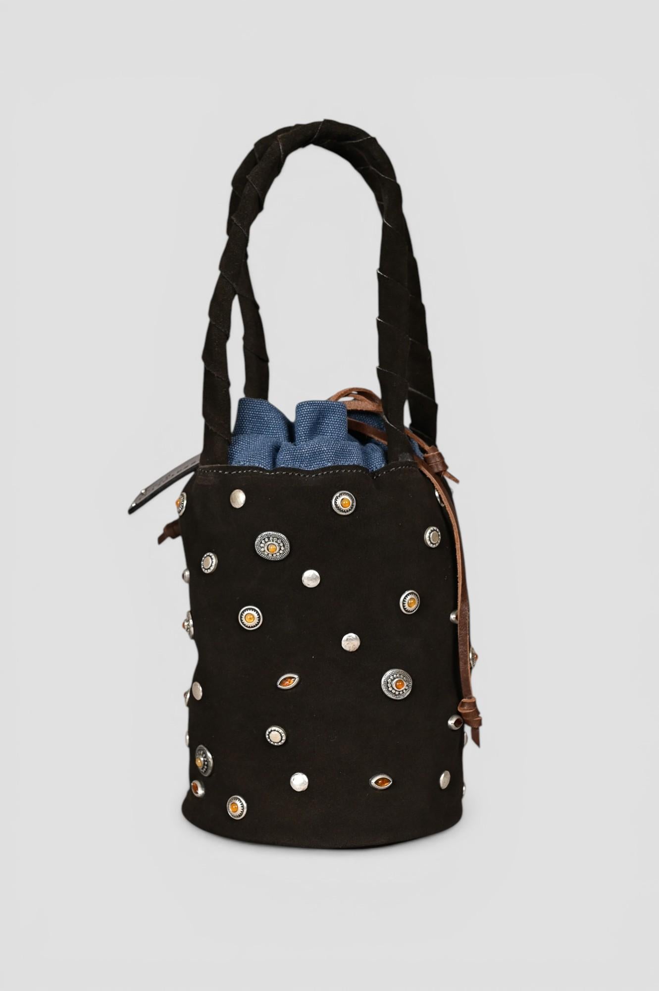 Secchiello uese MORO JEANS artigianale CESTINO JEANS ALBERTO LUTI 