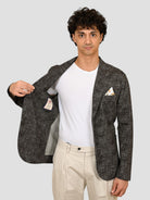 Giacca monopetto EASYX585 MORO lavorazione maglia EASYX585 MORO BOB 